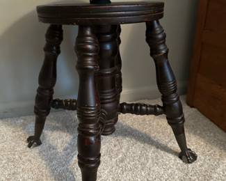 Antique Ball and Claw Feet Piano Stool