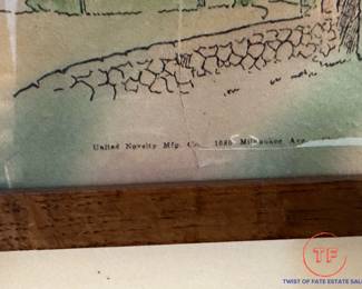 1930’s “God bless our home” Framed Wall Art