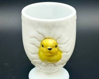Vintage Westmoreland Milk Glass Egg Cup
https://ctbids.com/estate-sale/31612/item/3566047/Vintage-Westmoreland-Milk-Glass-Egg-Cup