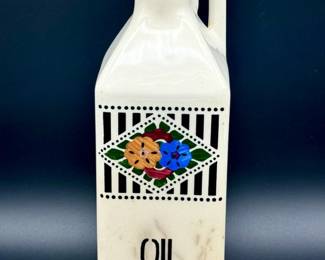 Oil Cruet Made In Czechoslovakia
https://ctbids.com/estate-sale/31612/item/3566046/Oil-Cruet-Made-In-Czechoslovakia