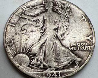 1941 walking liberty half dollar coin
