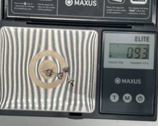 Nearly one gram sterling silver earrings