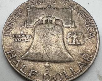 Franklin half dollar silver coin