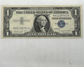 Blue Seal One Dollar Silver Certificate 1957
