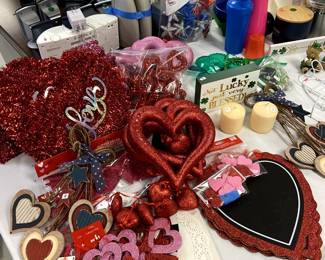 Valentine, St. Patrick, 4th of July Holiday decorations.