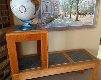 Hand crafted coffee table and side table