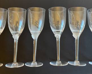 Set of 12 Lalique Angel Champagne Flutes