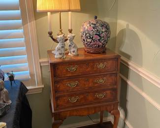 Hekman Queen Anne three drawer server cabinet