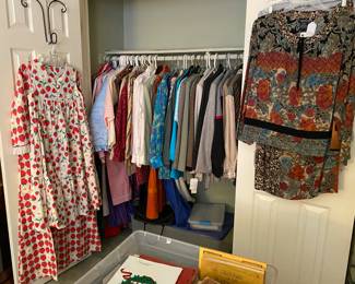 80’s - 90’s designer suits 
Vintage house dresses