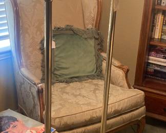 Vintage Stiffel Laurel Leaf Torchlier Brass Lamps  