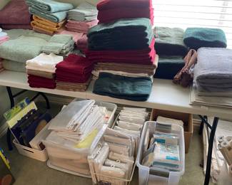 Towels
hand towels
washcloths 
curtains
Door liners