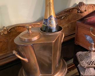 Unique brass wine bucket 