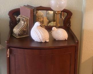 Antique record album cabinet