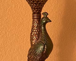 Vintage peacock candle stand