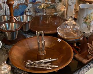 MCM wood serving  pieces 