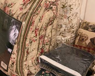 Ralph Lauren - Sheffield floral  full comforter set 
And Romantic Travelers Paisley full/queen comforter set 