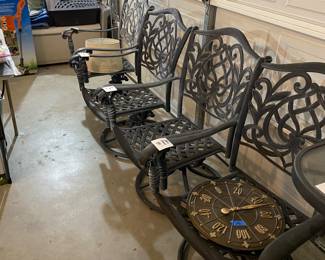 Metal patio chairs 