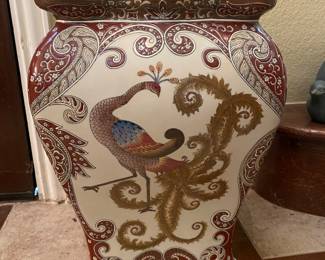 Peacock garden stool