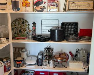 Pantry
Small appliances-some new/barely used