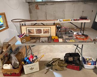 Basement 
Fishing items, fly fishing tackle