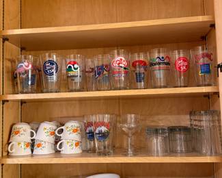 Kitchen 
Corelle dishware, Boilermaker glasses