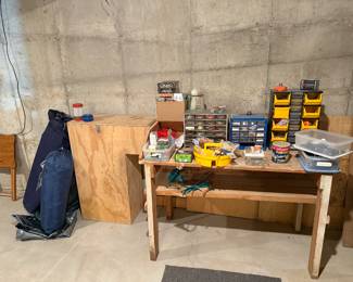 Basement 
Camping items, screws, nuts & bolts