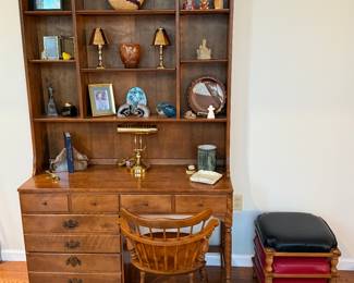 Living Room 
Ethan Allen Bookcase/Desk combo with chair, stacking ottoman 