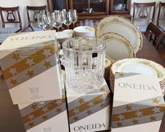 Dining Room 
Oneida Patriot glass ice buckets. New in boxes
