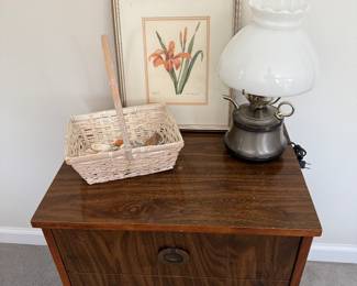 Bedroom 
Nightstand, painting, lamp