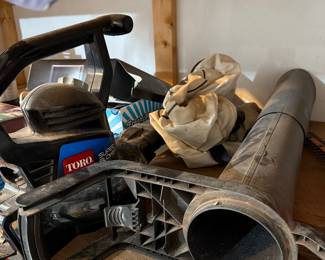 Garage 
Toro leaf blower 