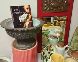 Cool vintage Republic of China porcelain and metal bowl