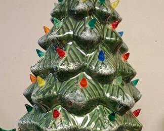 1/2 OFF ALL REMAINING ITEMS!!
2 Day Large Estate Sale, featuring Part 1 of 3 Christmas Sale. Lighted 2 pcs. vintage ceramic Christmas tree