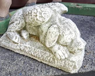 Concrete puppy with wings