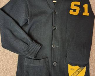 Area collectibles. Savannah High School 1951 letterman's sweater