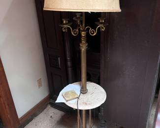 Marble table lamp combo