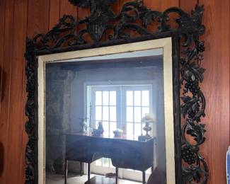 Black Forest, Style hand carved mirror with Eagle crest - reputably owned by Ulysses Grant  