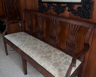 Antique pegged, Settee