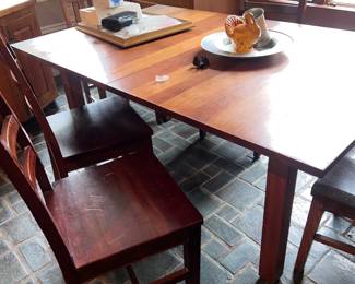 Solid cherry table w/2 leaves