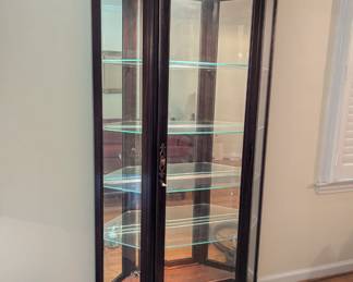 Lighted curio cabinet