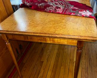 Folding birdseye maple table