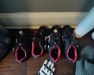 Peloton men's and women's biking shoes.