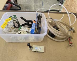 Assorted Lot W/ Pulley, Adapter, Pump, and More