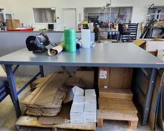 6ft Metal Table, Adjustable Height