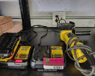 Dewalt Electric Grinder, Battery, And 2 Chargers