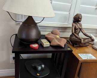 Dark wood side tables (2) of them. 