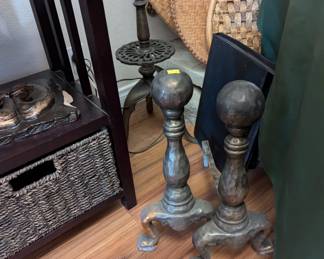Brass Andirons for the fireplace