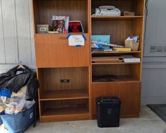 3 piece shelf unit - has a drop down shelf for a writing top/desk