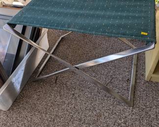 MCM metal seat - can repurpose with a leather seat! Fab!