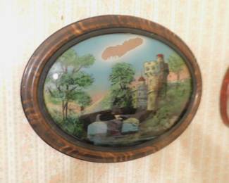 Antique Concave Framed Art