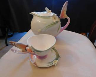 Franz Cup & Saucer Set Of 2 & Franz Teapot